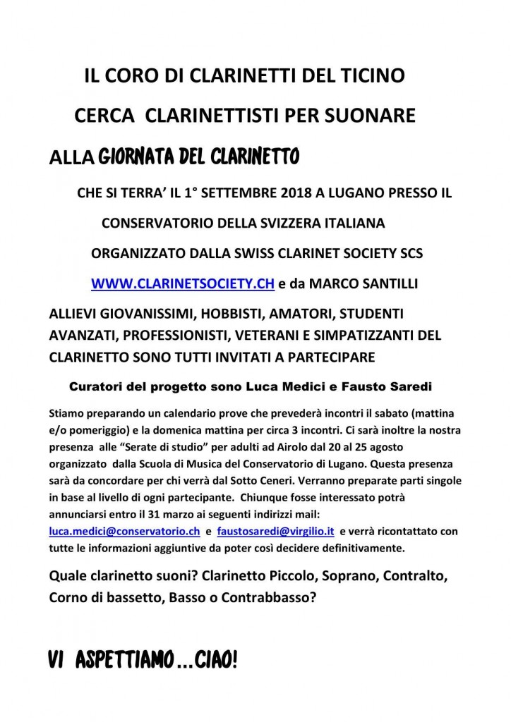 Coro di clarinetti del Ticino